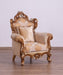 European Furniture - Emperador II Luxury Chair in Antique Brown - Blended Silver and Gold - 42038-C - GreatFurnitureDeal