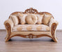 European Furniture - Emperador II Luxury Loveseat in Antique Brown - Blended Silver and Gold - 42038-L - GreatFurnitureDeal