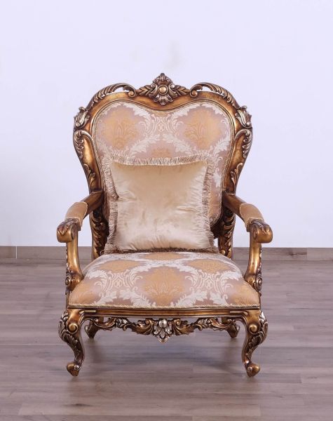 European Furniture - Rosella II Luxury Chair in Parisian Bronze - 44698-C - GreatFurnitureDeal