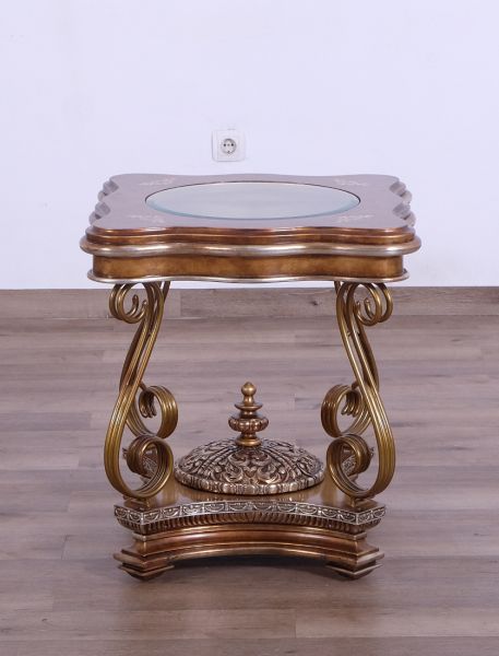 European Furniture - Rosella Luxury End Table in Parisian Bronze - 44697-ET - GreatFurnitureDeal