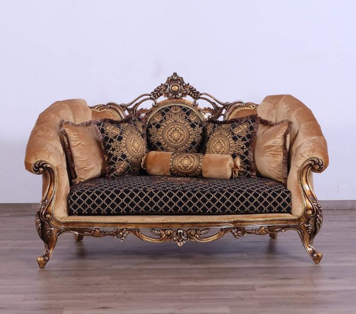 European Furniture - Rosella Luxury Loveseat in Parisian Bronze - 44697-L - GreatFurnitureDeal