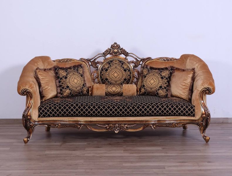European Furniture - Rosella Luxury Sofa in Parisian Bronze - 44697-S - GreatFurnitureDeal