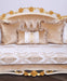 European Furniture - Valentine II Luxury Loveseat in Beige With Dark Gold Leafs - 45012-L - GreatFurnitureDeal