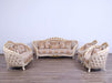 European Furniture - Valentine Luxury Chair and 1/2 in Beige With Dark Gold Leafs - 45010-C - GreatFurnitureDeal