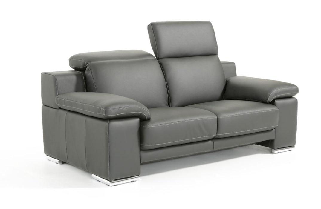VIG Furniture - Estro Salotti Evergreen Modern Black Italian Leather Sofa Set - VGNTEVERGREEN-BLK