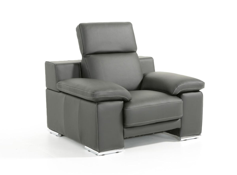 VIG Furniture - Estro Salotti Evergreen Modern Black Italian Leather Sofa Set - VGNTEVERGREEN-BLK - GreatFurnitureDeal