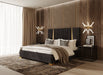 VIG Furniture - Modrest Evonda Modern Black Velvet & Brass Bed - VGVCBD1819-BLK-Q - GreatFurnitureDeal