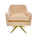 VIG Furniture - Divani Casa Abigail Modern Peach Velvet Swivel Accent Chair - VGHKF3054-50-PNK - GreatFurnitureDeal