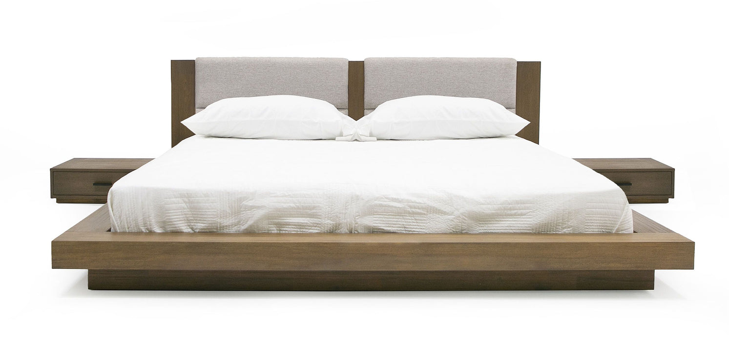 VIG Furniture - Nova Domus Fantasia Contemporary Walnut & Grey Eastern King Bed with Two Nightstands - VGWDHL-W01-01-BED-2NS-LTWLT-EK - GreatFurnitureDeal