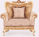 European Furniture - Fantasia Luxury Chair in Antique Beige with Dark Gold Leaf - 40017-C - GreatFurnitureDeal