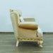 European Furniture - Fantasia Chair in Antique Beige - Dark Gold Leaf - 40015-C - GreatFurnitureDeal