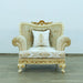 European Furniture - Fantasia Chair in Antique Beige - Dark Gold Leaf - 40015-C - GreatFurnitureDeal