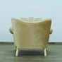 European Furniture - Fantasia Chair in Antique Beige - Dark Gold Leaf - 40015-C - GreatFurnitureDeal
