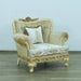 European Furniture - Fantasia Chair in Antique Beige - Dark Gold Leaf - 40015-C - GreatFurnitureDeal
