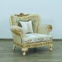 European Furniture - Fantasia Chair in Antique Beige - Dark Gold Leaf - 40015-C - GreatFurnitureDeal