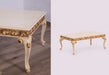 European Furniture - Fantasia Rectangular Coffee Table - Antique Beige - Gold Leaf - 40017-CT - GreatFurnitureDeal