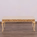 European Furniture - Fantasia Rectangular Coffee Table - Antique Beige - Gold Leaf - 40017-CT - GreatFurnitureDeal