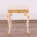 European Furniture - Fantasia Side Table - Antique Beige - Dark Gold Leaf - 40017-ET - GreatFurnitureDeal