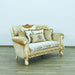 European Furniture - Fantasia Loveseat in Antique Beige- Dark Gold - 40015-L - GreatFurnitureDeal