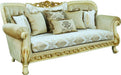 European Furniture - Fantasia Sofa in Antique Beige - Dark Gold Leaf - 40015-S - GreatFurnitureDeal
