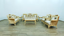 European Furniture - Fantasia Loveseat in Antique Beige- Dark Gold - 40015-L - GreatFurnitureDeal