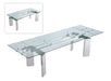 VIG Furniture - Modrest Viking Modern Extendable Glass Dining Table - VGYFDT8180S-DT - GreatFurnitureDeal