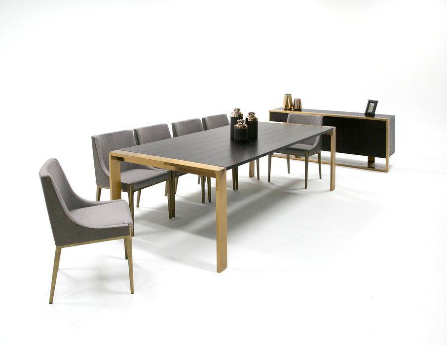 VIG Furniture - Modrest Fauna Modern Wenge and Brass Dining Table - VGBB-BN-2T-WB-DT - GreatFurnitureDeal