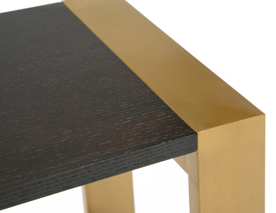 VIG Furniture - Modrest Fauna Modern Wenge and Brass Console Table - VGBB-BN-2X-WB-BRN-CT