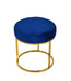 VIG Furniture - Modrest Elmont Modern Blue Velvet & Gold Stool Ottoman - VGFH-FDC8017-BLU - GreatFurnitureDeal