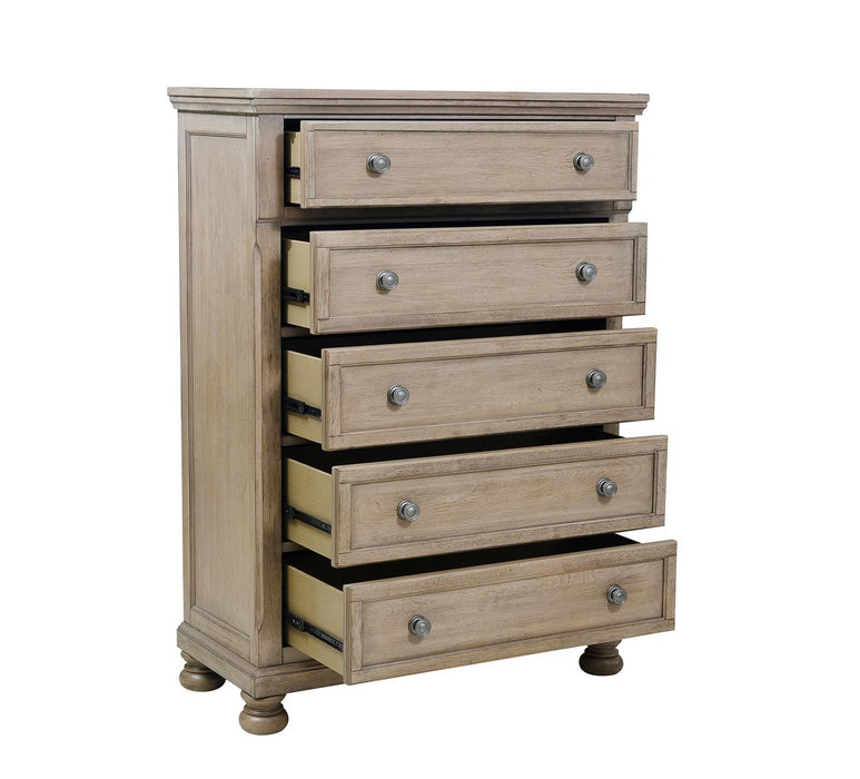 Homelegance - Bethel 5 Piece Queen Bedroom Set in Wire Brushed Gray - 2259GY-1*9 - GreatFurnitureDeal
