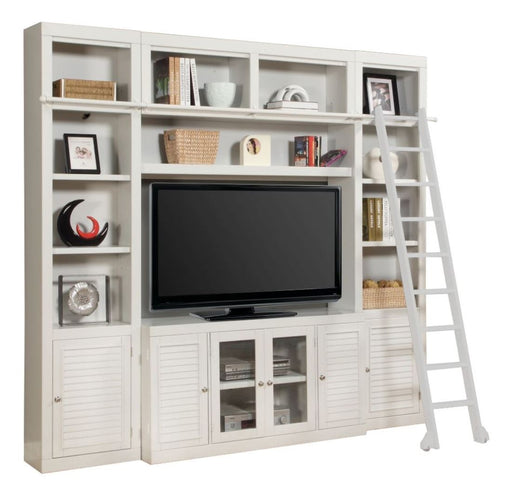 Parker House - Boca 5 Piece Entertainment Wall in Cottage White - BOC-5PC-ENT-SM-WALL - GreatFurnitureDeal