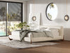 VIG Furniture - Modrest Fleury Contemporary Cream Fabric and Walnut Eastern King Bed - VGCS-21073-BED-eastern - GreatFurnitureDeal