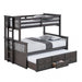 Furniture of America - University Twin/Full Bunk Bed in Stain Gray - FM-BK458F-GY-BED - GreatFurnitureDeal