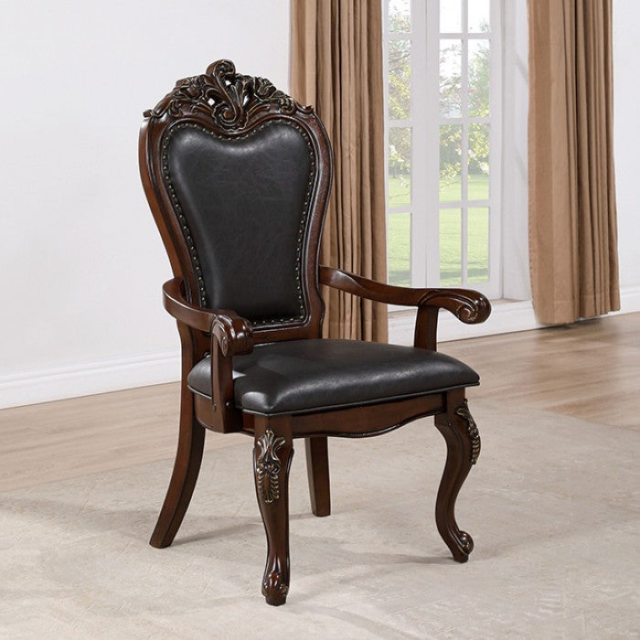 Furniture of America - Manzanita Arm Chair in Dark Cherry (Set of 2) - FM3261CH-AC-2PK - GreatFurnitureDeal