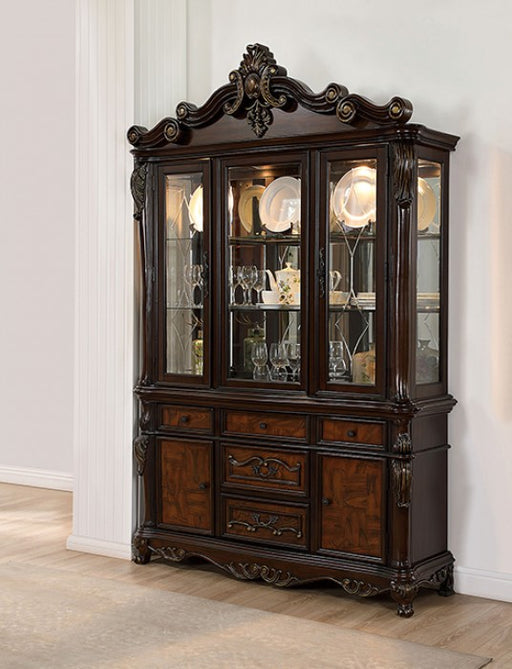 Furniture of America - Manzanita Hutch & Buffet in Dark Cherry - FM3261CH-HB-SET - GreatFurnitureDeal