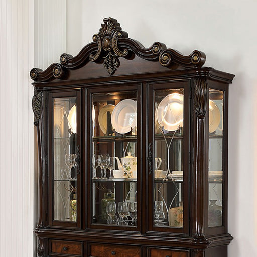 Furniture of America - Manzanita Hutch & Buffet in Dark Cherry - FM3261CH-HB-SET - GreatFurnitureDeal