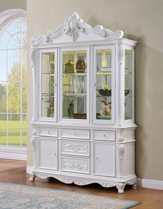 Furniture of America - Manzanita Hutch & Buffet in White - FM3261WH-HB-SET - GreatFurnitureDeal