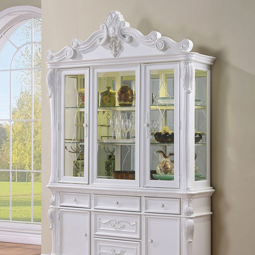 Furniture of America - Manzanita Hutch & Buffet in White - FM3261WH-HB-SET - GreatFurnitureDeal