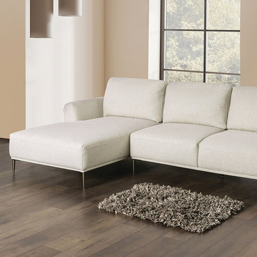 Furniture of America - Gladbach Sectional Left Chaise in Beige - FM63007BG-SECT-L - GreatFurnitureDeal