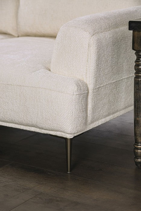 Furniture of America - Gladbach Loveseat in Linen White - FM63007WH-LV - GreatFurnitureDeal