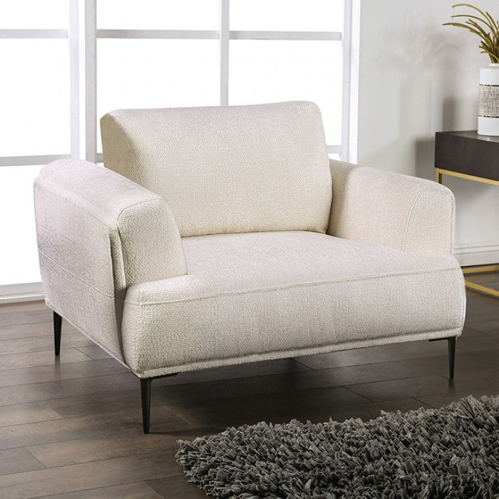 Furniture of America - Gladbach Accent Chair in Linen White - FM63007WH-CH - GreatFurnitureDeal