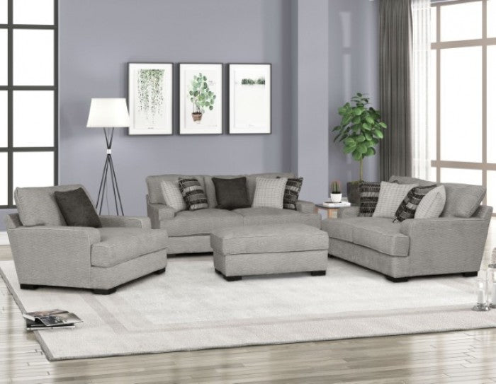 Furniture of America - Ardenfold 3 Piece Living Room Set in Gray - FM64201GY-SF-3SET