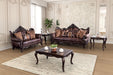 Furniture of America - Palencia 3 Piece Living Room Set in Dark Cherry/Brown - FM65005BR-SF-3SET - GreatFurnitureDeal