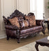 Furniture of America - Palencia 3 Piece Living Room Set in Dark Cherry/Brown - FM65005BR-SF-3SET - GreatFurnitureDeal