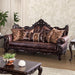 Furniture of America - Palencia 3 Piece Living Room Set in Dark Cherry/Brown - FM65005BR-SF-3SET - GreatFurnitureDeal