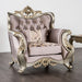 Furniture of America - Albacete Accent Chair in Champagne/Purple - FM65006PR-CH - GreatFurnitureDeal