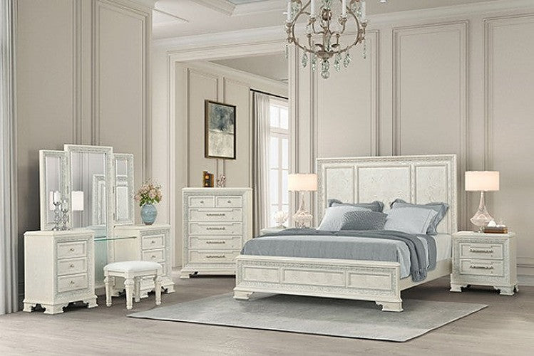 Furniture of America - Stella Mia Vanity Set in Creamy White - FM70000WH-V-SET - GreatFurnitureDeal