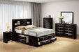 Furniture of America - Zosimo 6 Piece Queen Storage Bedroom Set in Black - FM7210BK-Q-6SET - GreatFurnitureDeal