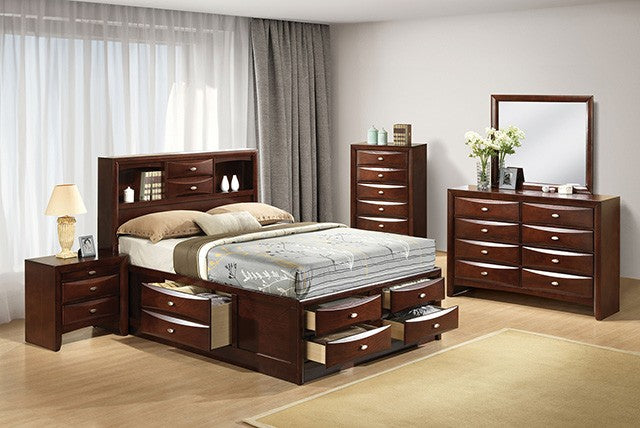 Furniture of America - Zosimo Queen Storage Bed in Dark Cherry - FM7210CH-Q - GreatFurnitureDeal