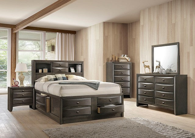 Furniture of America - Zosimo 3 Piece Full Size Storage Bedroom Set in Gray - FM7210GY-F-3SET - GreatFurnitureDeal